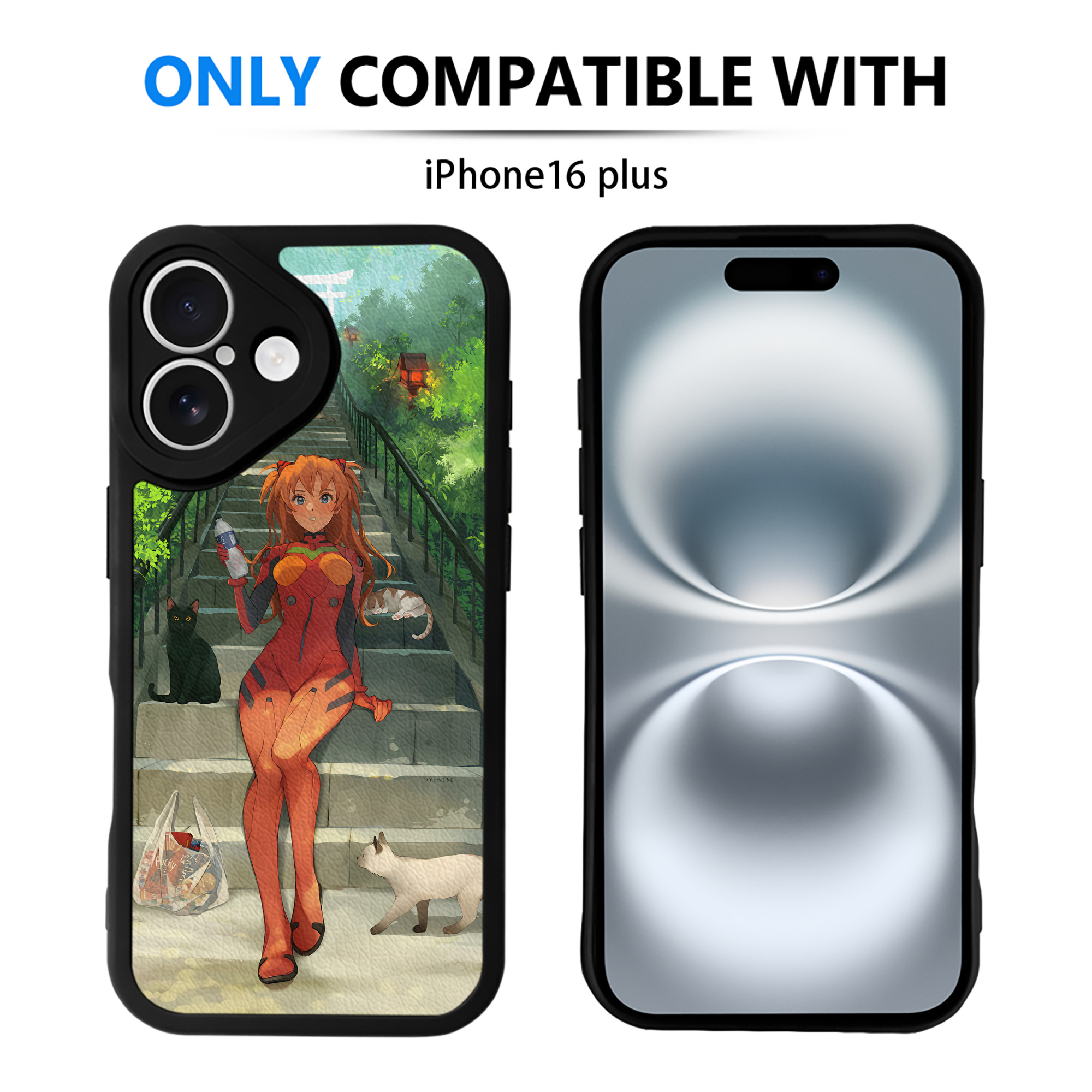 （画像用） EVA 新世紀エヴァンゲリオン 【iPhone 16シリーズ対応】シリコンスマホケース（レザー調） 材質：シリコン